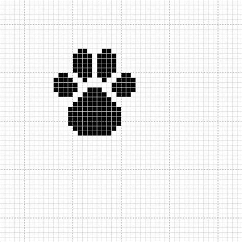 Paw Print Mittens Knitted Cross Stitch Pattern