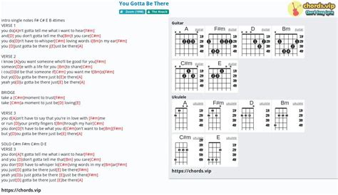 Chord: You Gotta Be There - tab, song lyric, sheet, guitar, ukulele | chords.vip