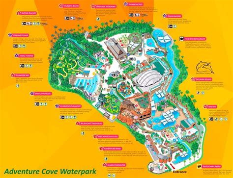 Adventure Cove Waterpark Map | Sentosa, Singapore - Ontheworldmap.com