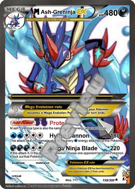 Pokemon Mega Greninja Card