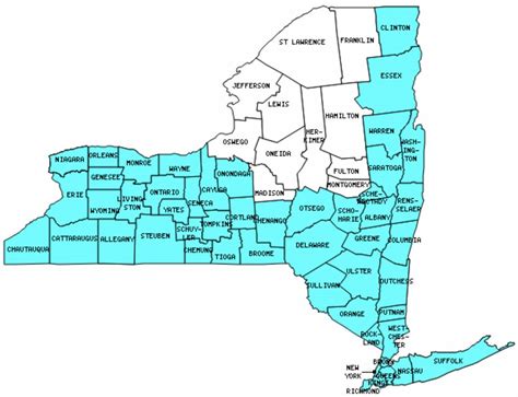 Counties in New York that I have Visited - Twelve Mile Circle - An ...