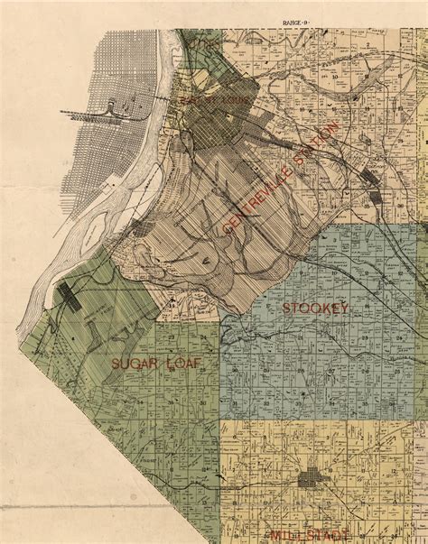 East St Louis, Illinois 1899 Old Town Map Custom Print - St. Clair Co ...