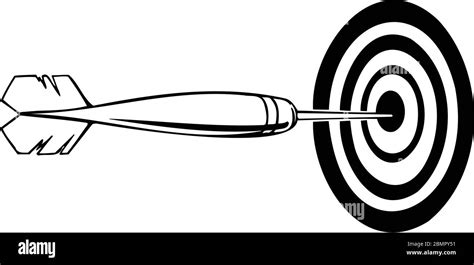 Dart in Bullseye Vector Illustration Stock Vector Image & Art - Alamy