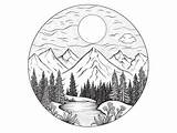 Enchanting Nature Coloring  Page sketch template