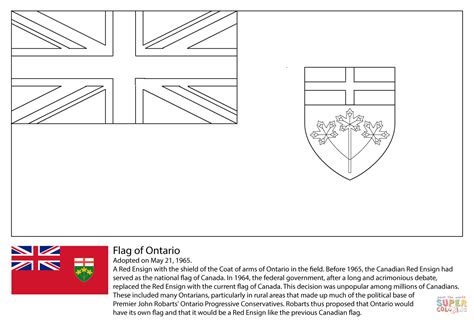 Flag of Ontario coloring page | Free Printable Coloring Pages