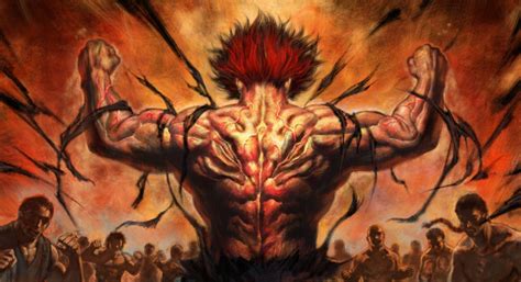 Baki Devil Back Demon face oni no men is a special fighting skill of ...