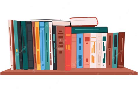 Premium Vector | Bookshelf vector cartoon illustration isolated on a ...