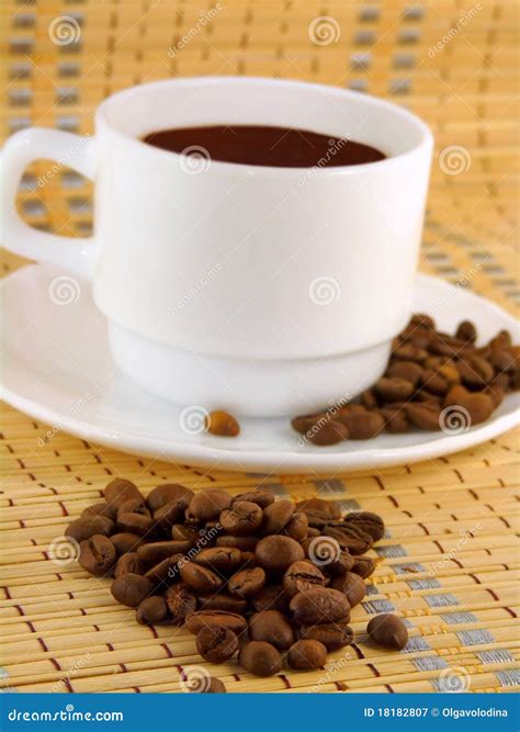 Strong Coffee and Coffee Beans Stock Image - Image of mocca, grain ...