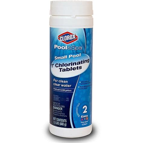 Clorox Pool&Spa Small Pool 1" Chlorinating Tablets, 1.5 lbs - Walmart.com