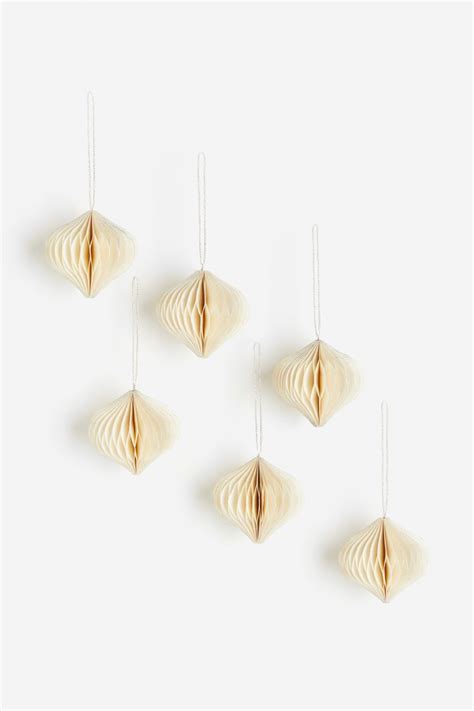 6-pack Christmas Ornaments - White - Home All | H&M US