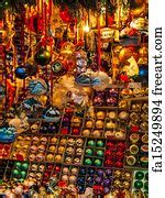 Free art print of Christmas market of Germany. Christmas ornaments and decorations at christmas ...