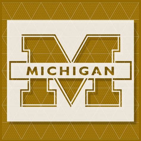 Michigan Wolverines Stencil | Stencil designs, Stencil crafts, Stencils