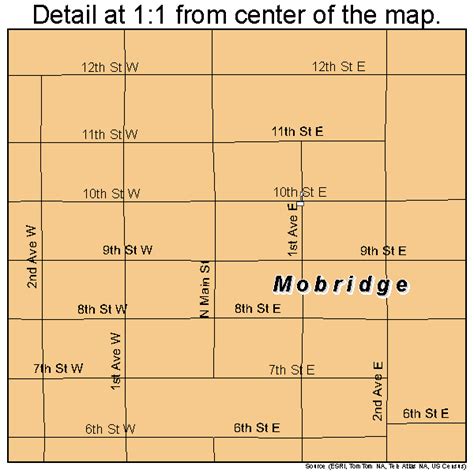 Mobridge South Dakota Street Map 4643180