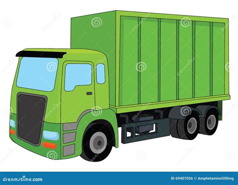 Green Truck Vector Illustration | CartoonDealer.com #68487984