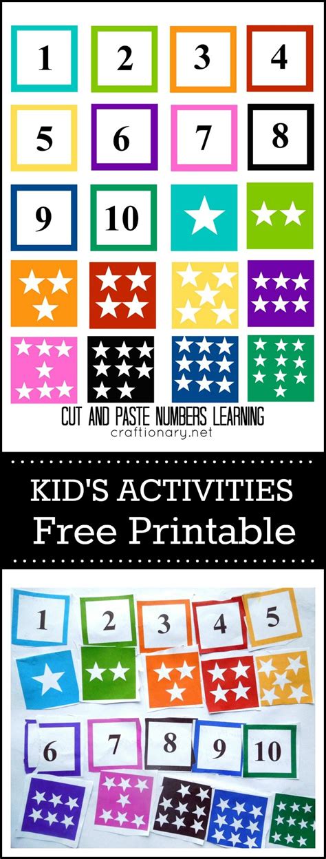 Number Matching Game Free Printable (Cut and Paste) - Craftionary