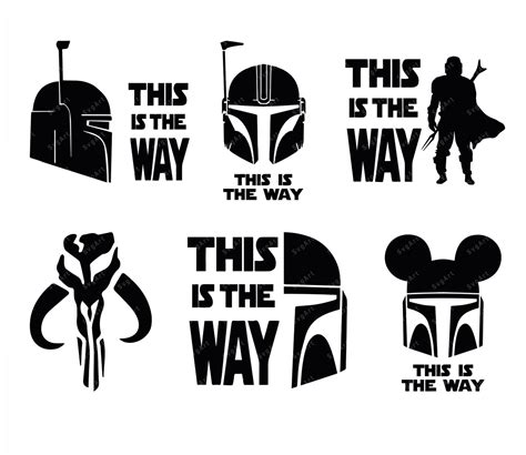 This is the way SVG Bundle, PNG, PDF, Mandalorian Helmet Svg, Star Wars ...