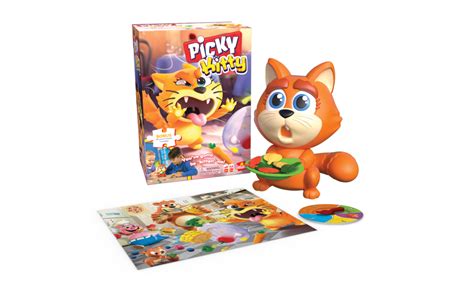 Amazon.com: Picky Kitty Game - Feed The Kitty His Veggies Before He Flips His Plate - Includes ...