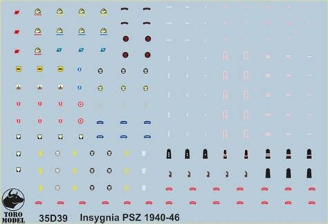 TORO MODEL 35D39 - 1:35 Military ranks & unit insignia - Polish Forces ...