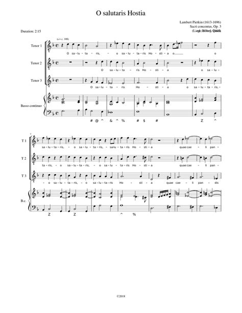 O salutaris hostia - Lambert Pietkin Sheet music for Piano (Mixed ...