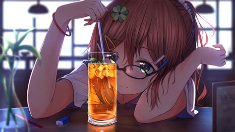 90+ Wallpaper Anime Girl Glasses - MyWeb