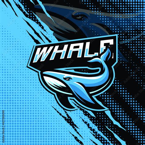 Whale mascot logo design illustration Stock Vector | Adobe Stock