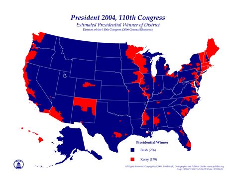 POLIDATA &REG ELECTION MAPS-PRESIDENTIAL RESULTS BY CONGRESSIONAL DISTRICTS-2006