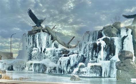 The official first day of Winter in Idaho Falls is when this statues water features freeze ...