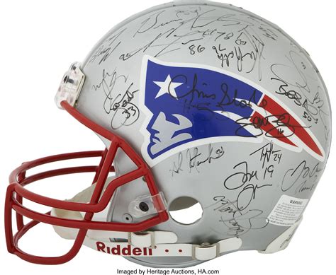 1996 New England Patriots Team Signed Helmet. In Bill Parcells' | Lot ...