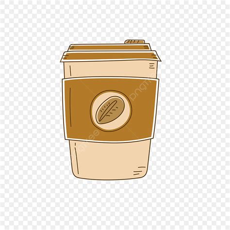 Takeaway Coffee Cups Vector Art PNG, Hand Drawn Takeaway Coffee Cup Vector Illustration, Coffee ...