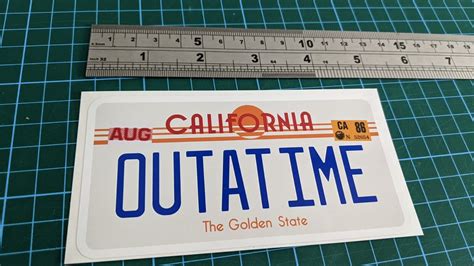 Back to The Future Logo / Outatime License Plate Sticker Choice of 3 Designs | eBay