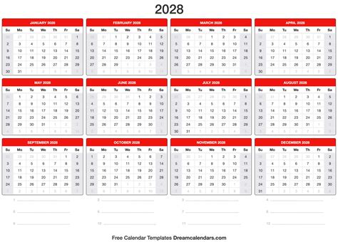 2028 Calendar