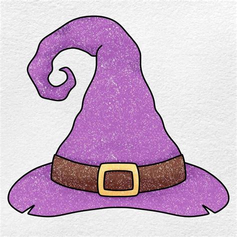 How to Draw a Witch Hat - HelloArtsy