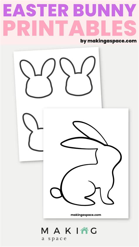 Free Printable Easter Bunny Templates - Making A Space