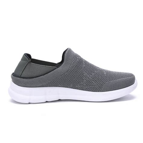 Men Knitted Fabric Slip On Light Weight Collapsible Heel Sport Walking Shoes | Sneakers for ...