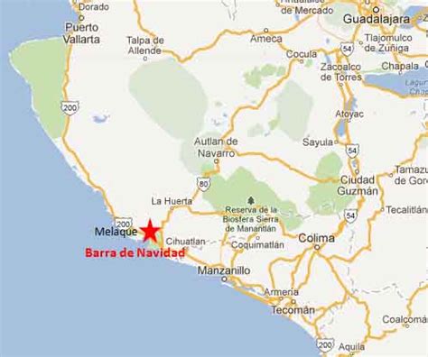 barra Map – On the Road in Mexico