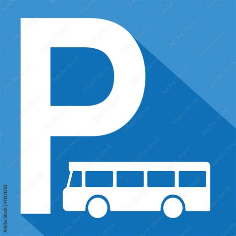 Vecteur Stock Logo parking bus, car, autocar. | Adobe Stock