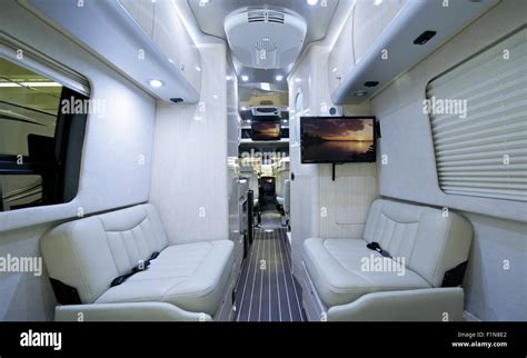 Luxury Class B Motorhome. Elegant and Modern, Light RV Interior Stock Photo: 87134154 - Alamy