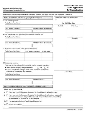 N 400 Application Form Printable