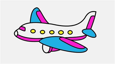 How to Draw Airplane Coloring Page | Coloring Book for kids | Easy Drawing for Children - YouTube