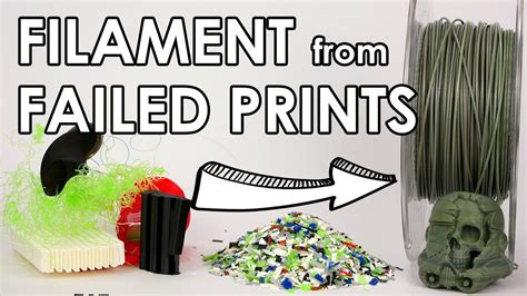 Recycle your failed 3D prints! Make new filament at home. - YouTube