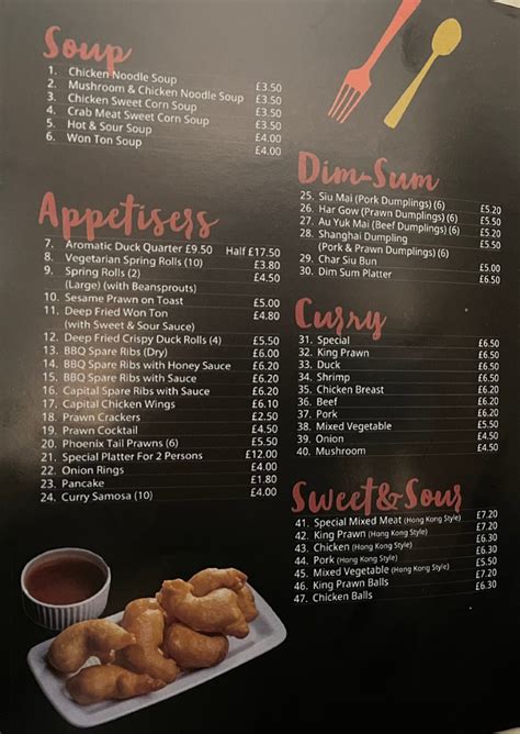 Tang Chinese Takeaway Edinburgh's full menu online