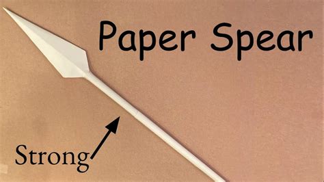 How to Make a Paper Spear - YouTube