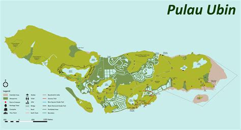 Pulau Ubin Tourist Map | Singapore - Ontheworldmap.com