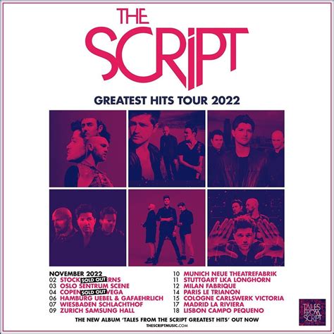 The Script Greatest Hits Tour Support Act