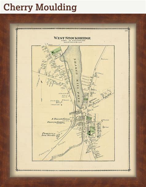 West Stockbridge, Massachusetts 1876 Map-Colored Reproduction