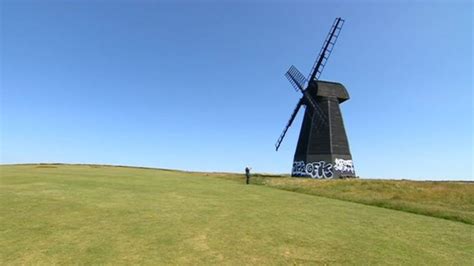 Graffiti removed from historic Rottingdean Windmill - BBC News