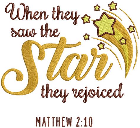 When They Saw The Star They Rejoiced Matthew 2-10 Bible Verse Religiou ...