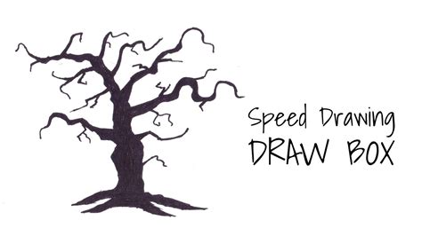 Spooky Tree Drawing Easy I love the look of trees as they transition ...