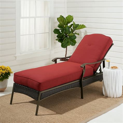 Better Homes & Gardens Providence Steel/Wicker Outdoor Chaise Lounge ...