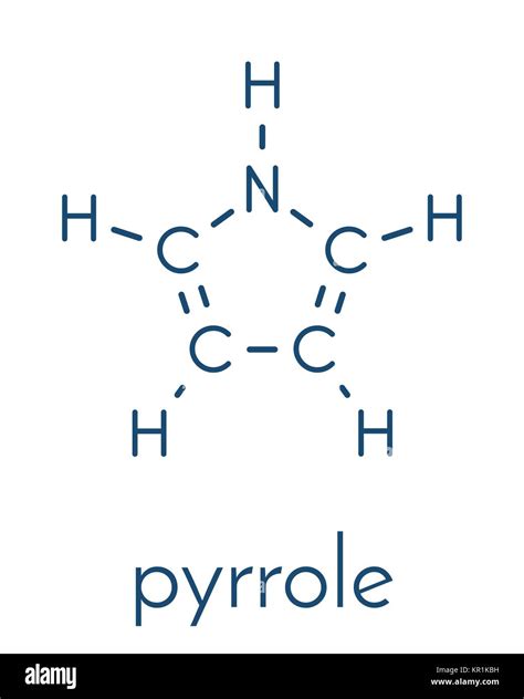 Pyrrole heterocyclic organic molecule. Skeletal formula Stock Vector Image & Art - Alamy